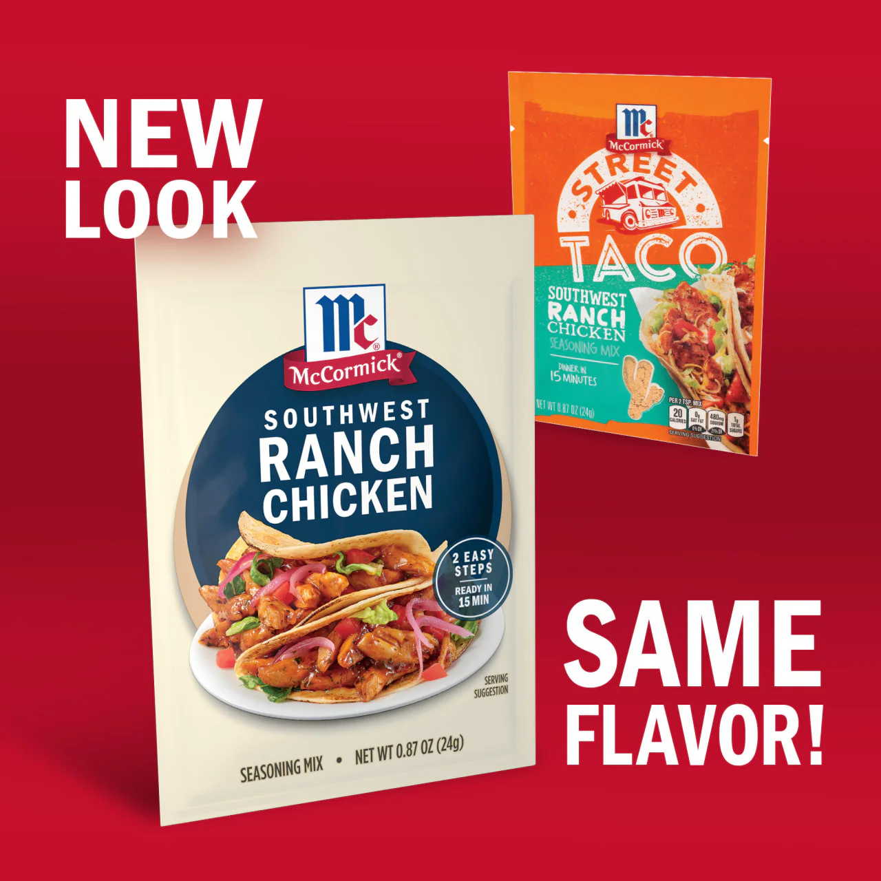 McCormick® Street Taco Southwest Ranch Chicken Seasoning Mix, 0.87 oz (6-Pack) - Image 3