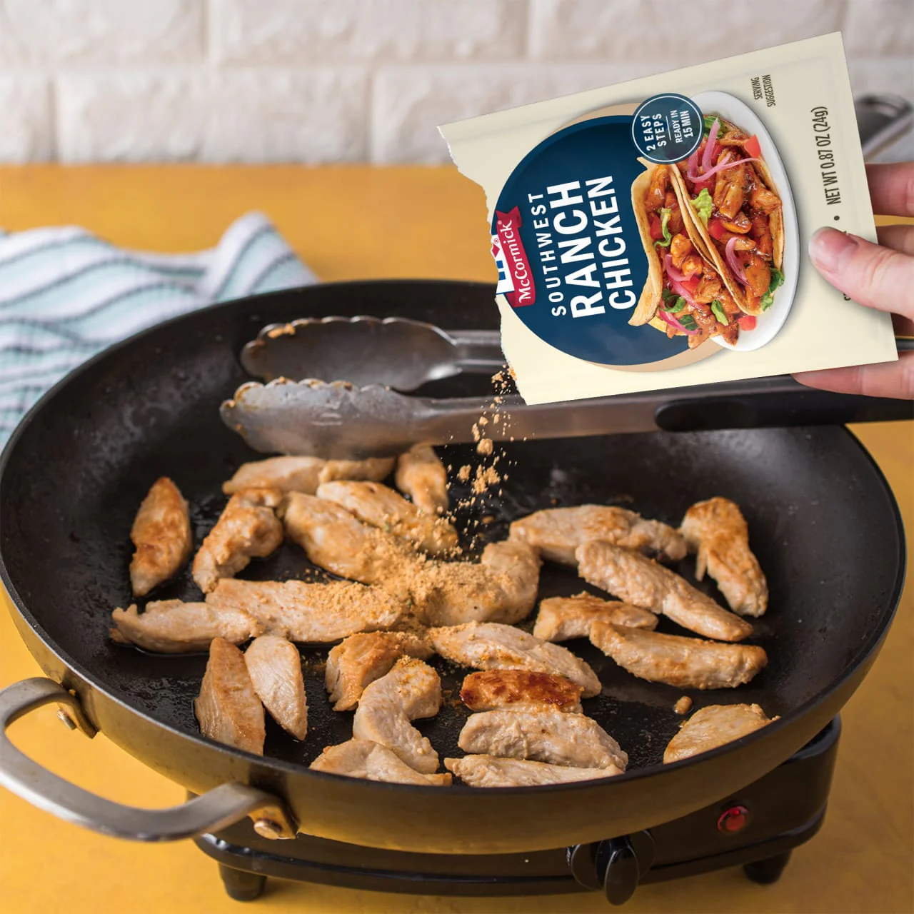 McCormick® Street Taco Southwest Ranch Chicken Seasoning Mix, 0.87 oz (6-Pack) - Image 9