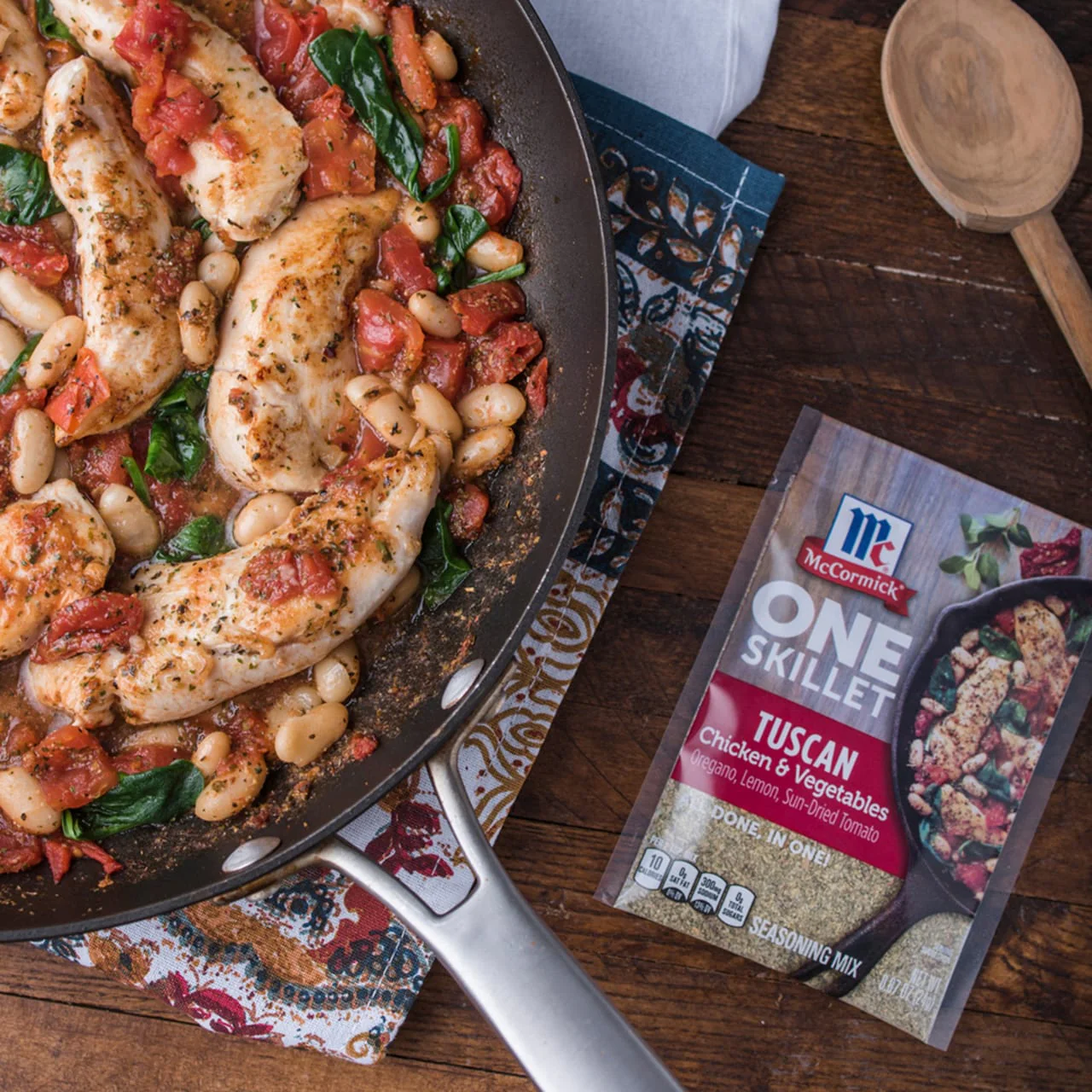 McCormick® Tuscan Chicken & Vegetables One Skillet Seasoning Mix, 0.87 oz - Image 2