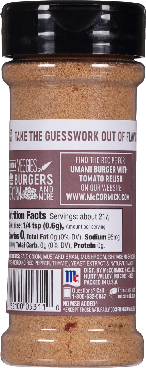 McCormick® Umami Seasoning with Mushrooms and Onion All Purpose Seasoning, 4.59 oz - Image 8