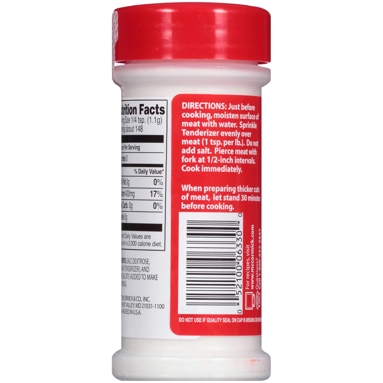 McCormick® Unseasoned Meat Tenderizer, 5.75 oz - Image 8