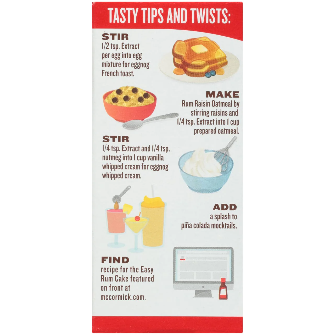 McCormick® Rum Extract With Other Natural Flavors, 1 fl oz - Image 10