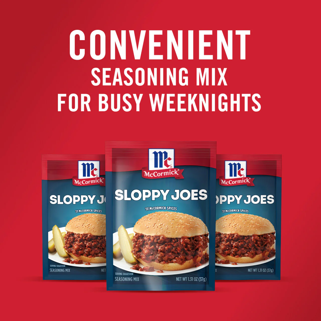 McCormick® Sloppy Joes Seasoning Mix, 1.31 oz (6-Pack) - Image 3