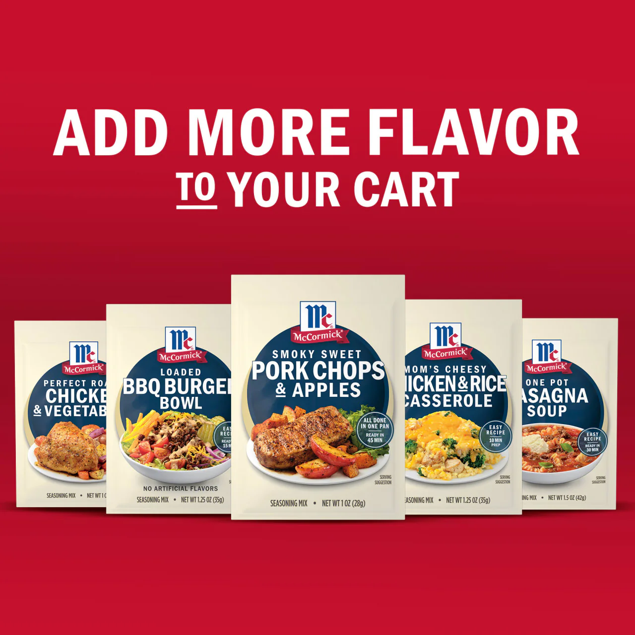 McCormick® Smoky Sweet Pork Chops & Apples Seasoning Mix, 1.0 oz - Image 11