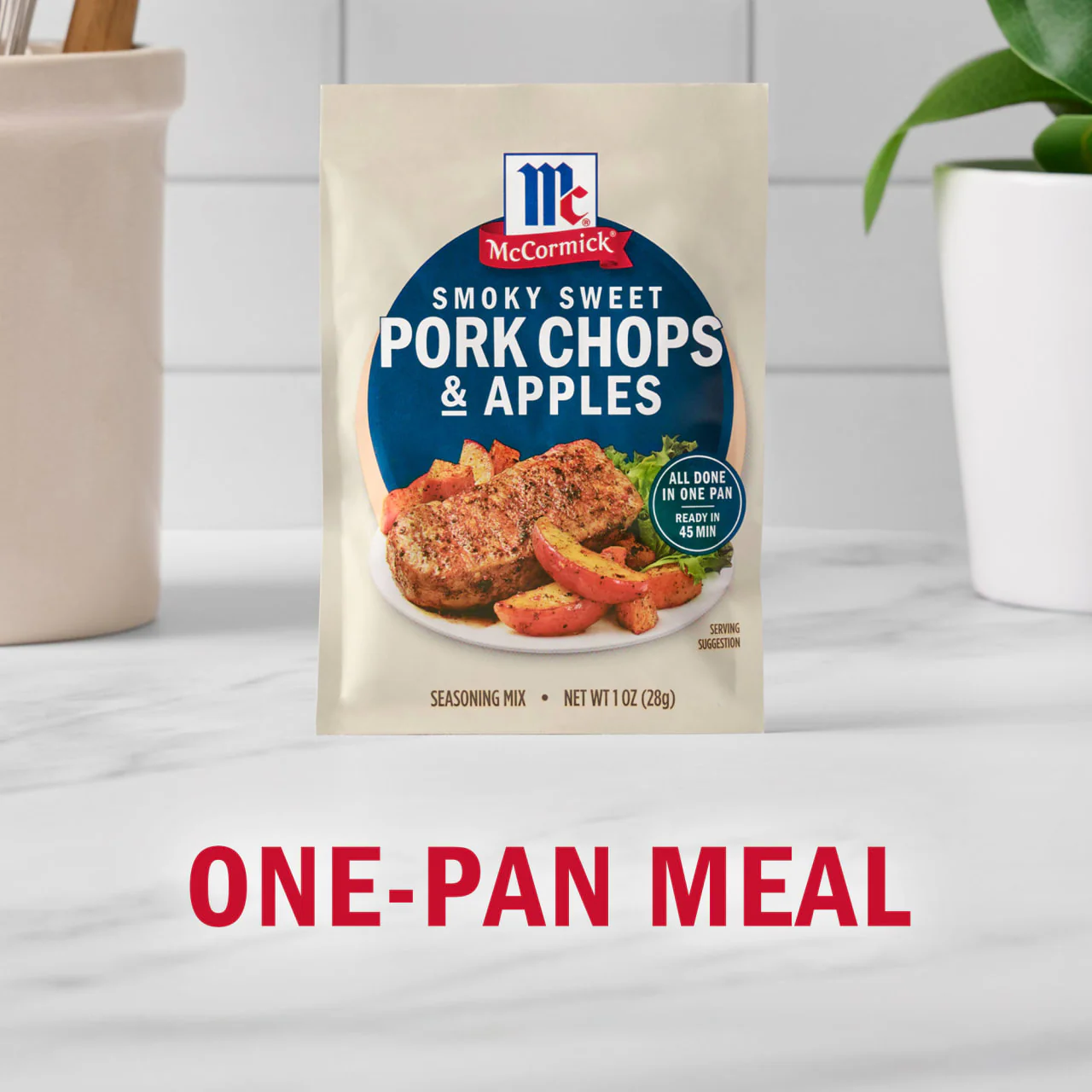 McCormick® Smoky Sweet Pork Chops & Apples Seasoning Mix, 1.0 oz - Image 3