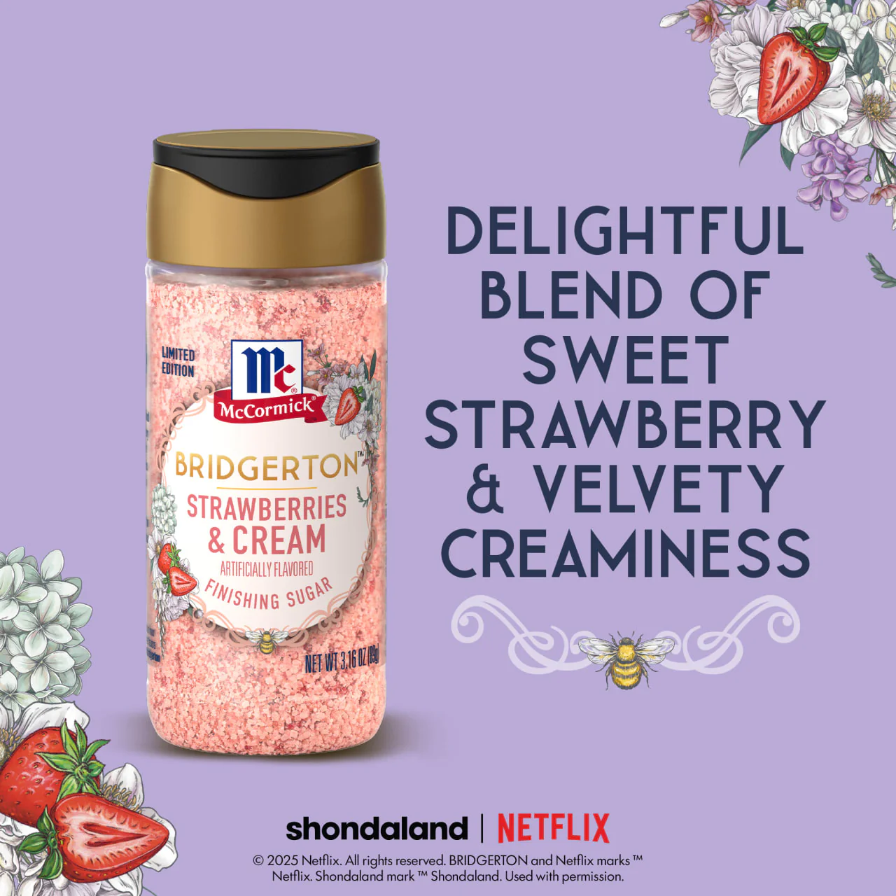 McCormick® Strawberries & Cream Finishing Sugar, 3.16 oz - Image 3