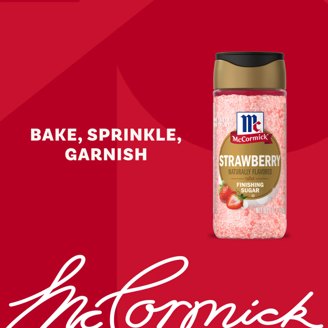 McCormick® Strawberry Finishing Sugar, 3.67 oz - Image 3