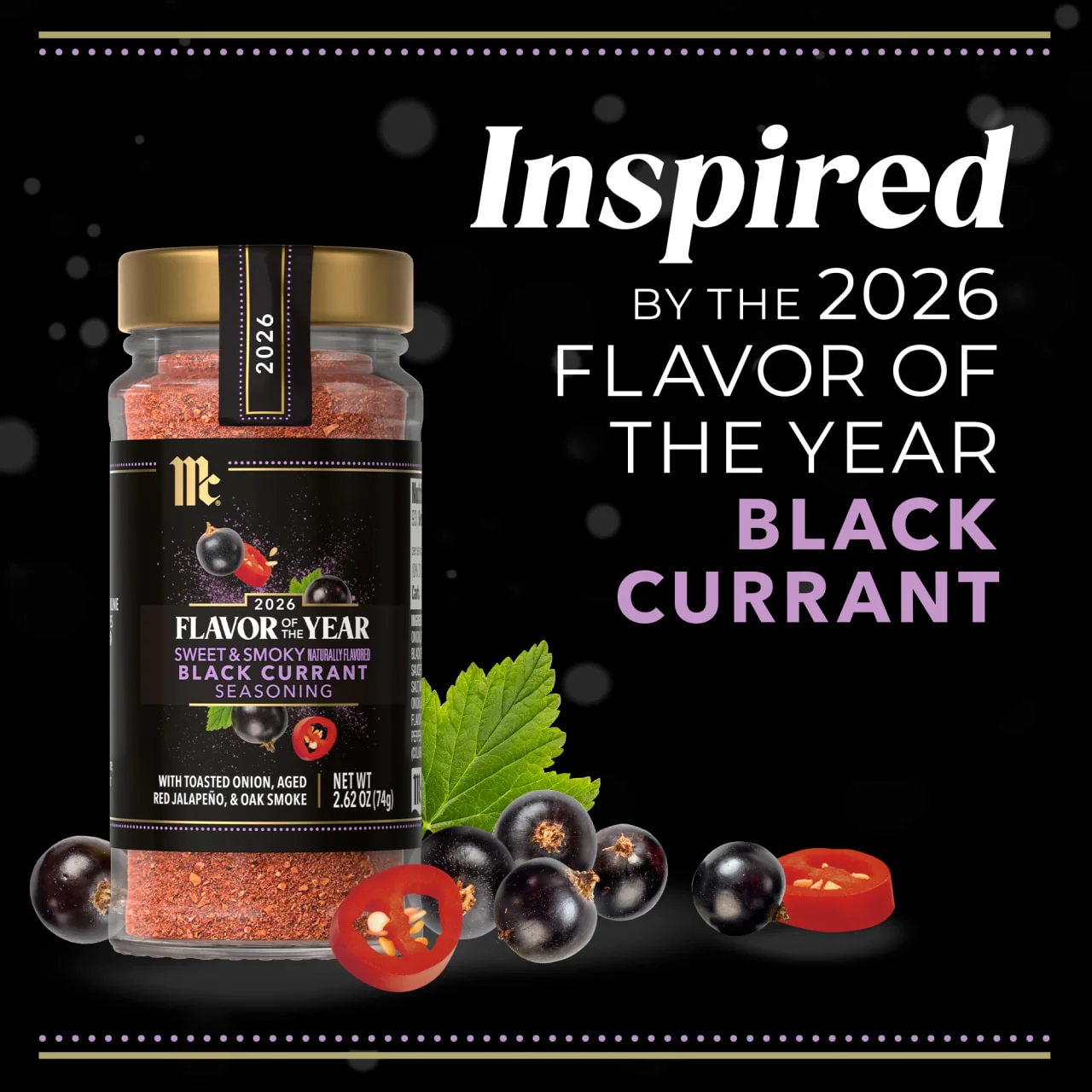 McCormick® Sweet & Smoky Black Currant Seasoning, 2.62 oz - Image 3