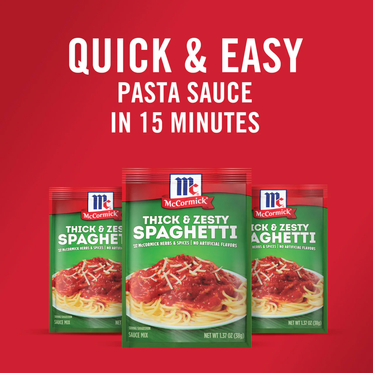 McCormick® Thick And Zesty Spaghetti Sauce Seasoning Mix, 1.37 oz (6-Pack) - Image 14