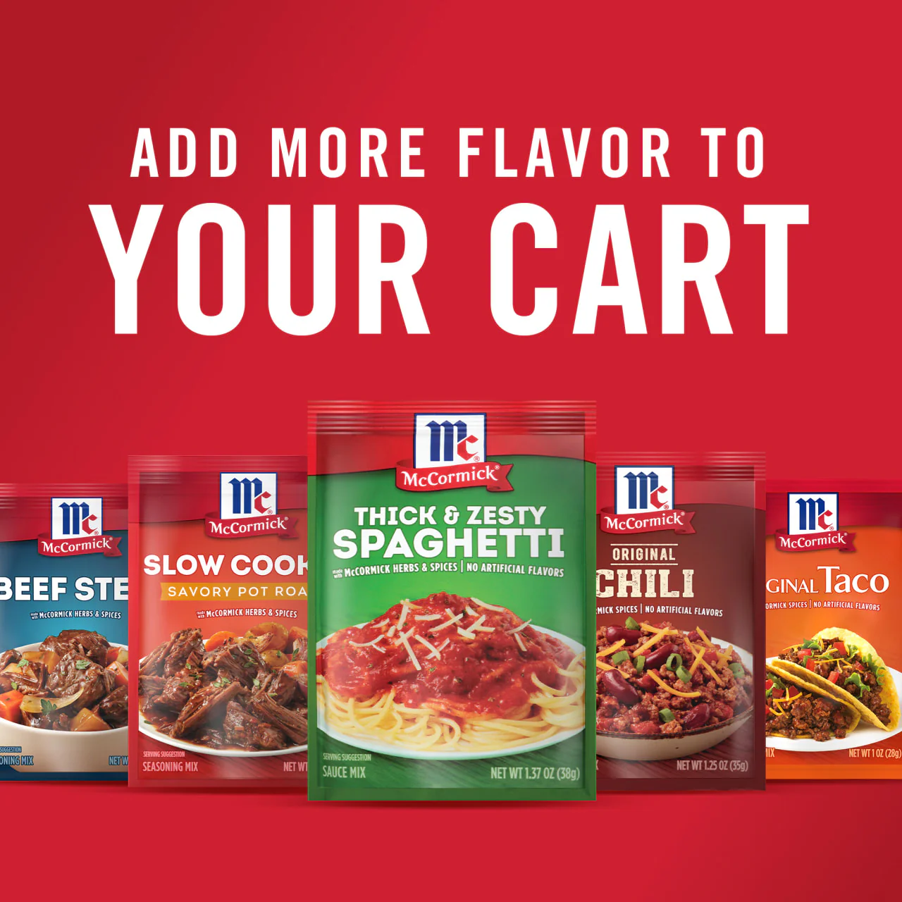McCormick® Thick And Zesty Spaghetti Sauce Seasoning Mix, 1.37 oz (6-Pack) - Image 20