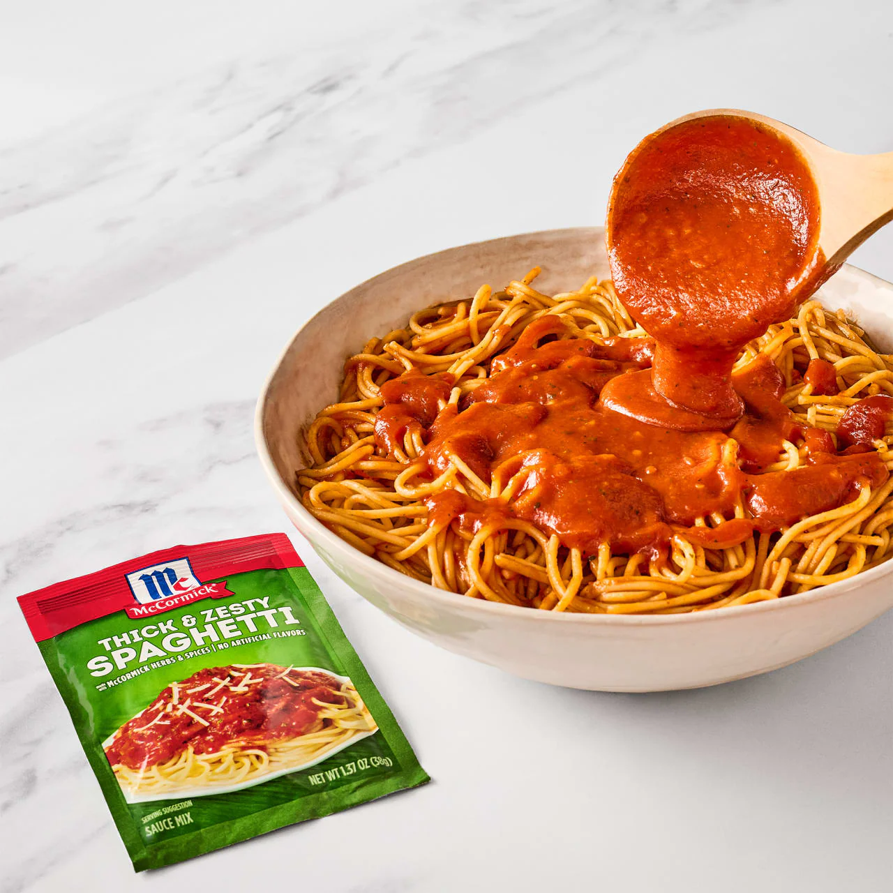 McCormick® Thick And Zesty Spaghetti Sauce Seasoning Mix, 1.37 oz (6-Pack) - Image 5