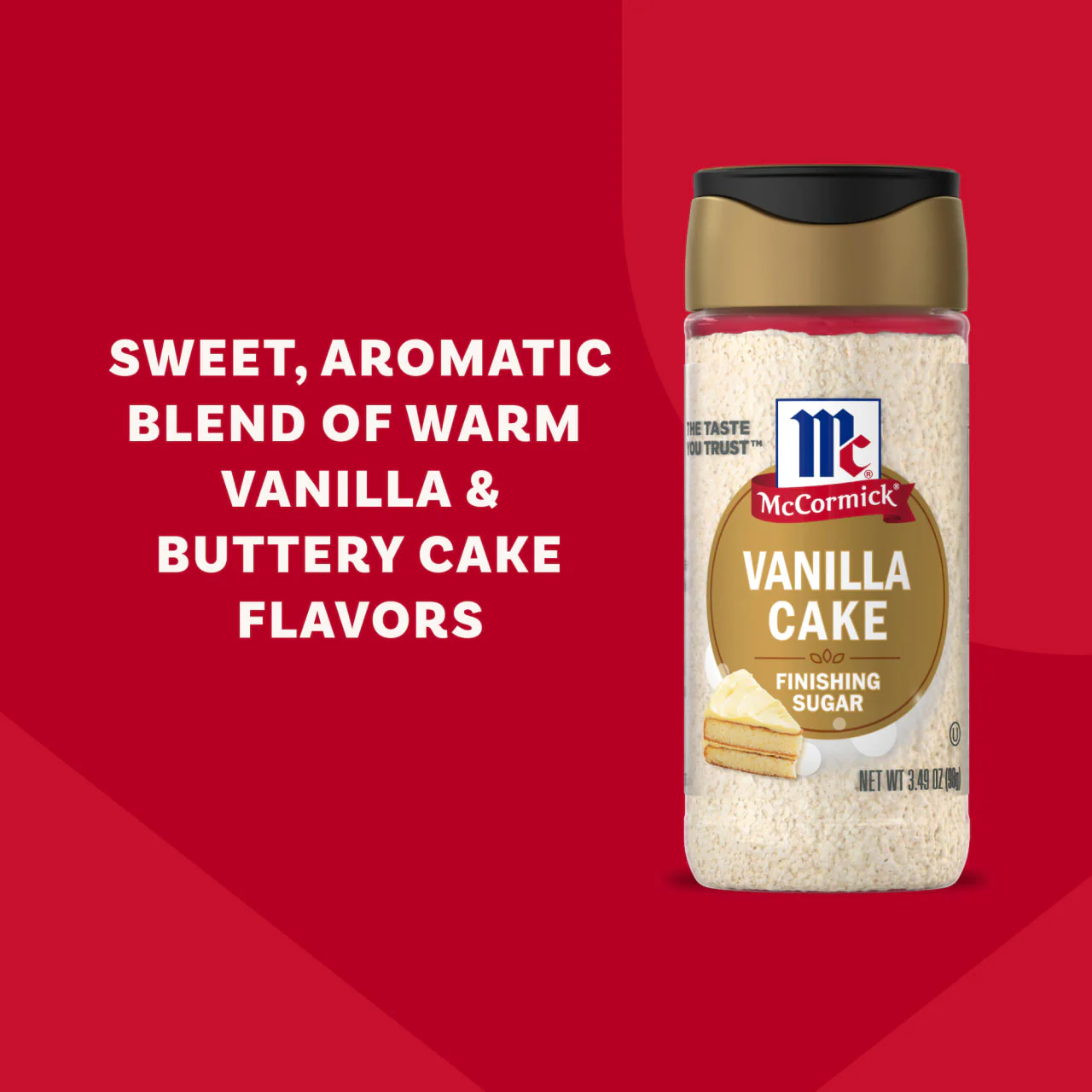 McCormick® Vanilla Cake Finishing Sugar, 3.49 oz - Image 3
