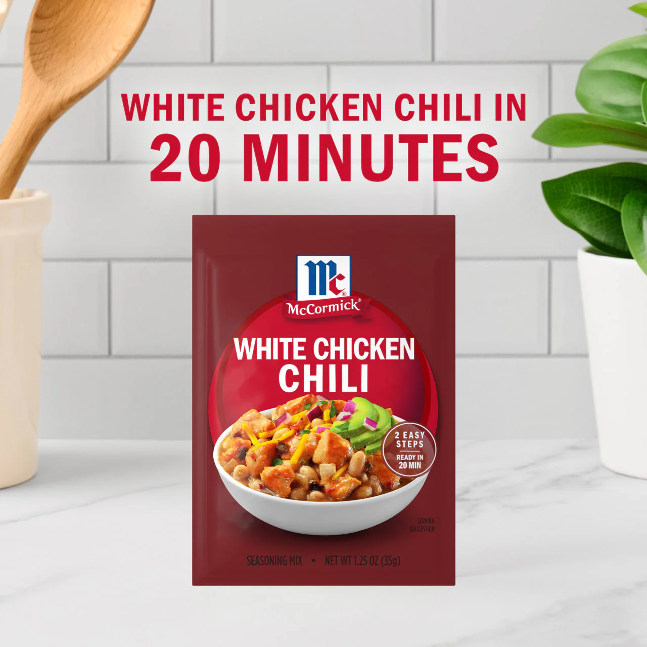 McCormick® White Chicken Chili Seasoning Mix, 1.25 oz (6-Pack) - Image 4
