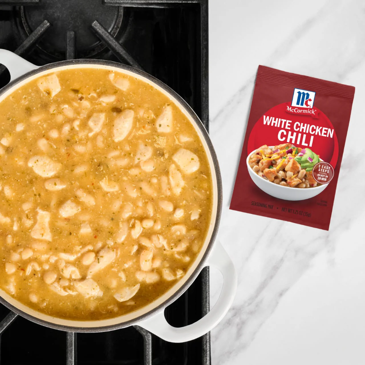 McCormick® White Chicken Chili Seasoning Mix, 1.25 oz (6-Pack) - Image 6