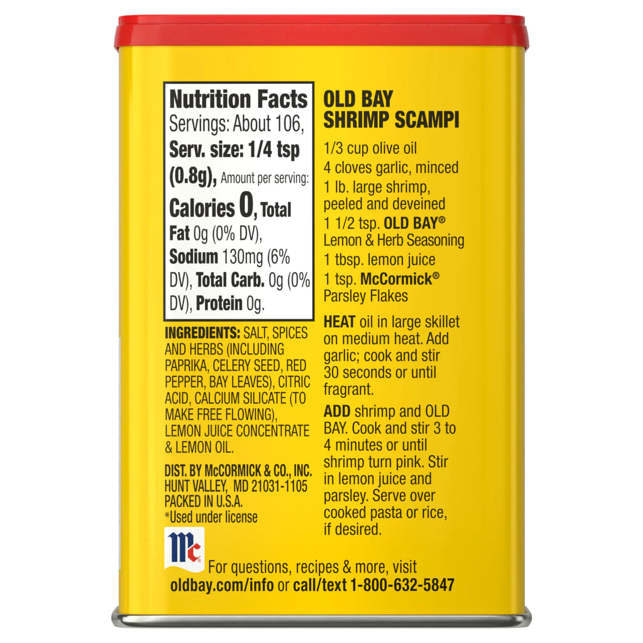 OLD BAY® Lemon Herb Seasoning, 3.0 oz - Image 20