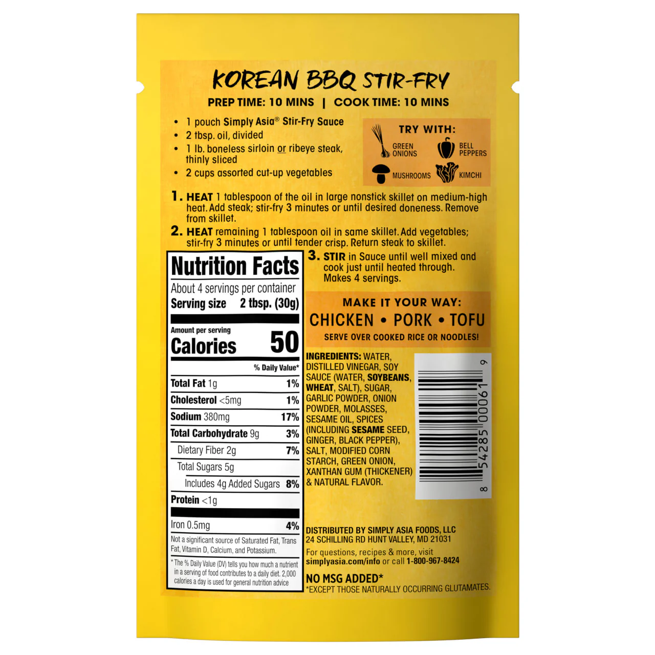 Simply Asia® Korean BBQ Stir-Fry Sauce, 4.22 oz - Image 9