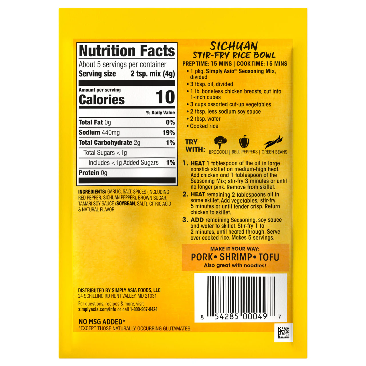 Simply Asia® Sichuan Stir-Fry Seasoning Mix, 0.75 oz - Image 8