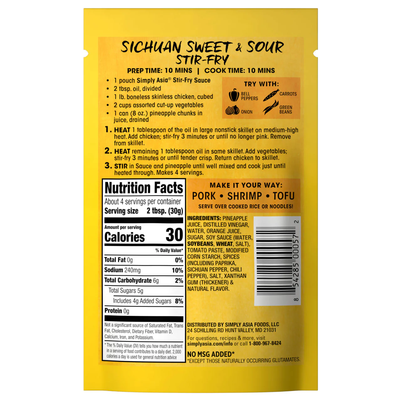 Simply Asia® Sichuan Sweet & Sour Stir-Fry Sauce, 4.22 oz - Image 9