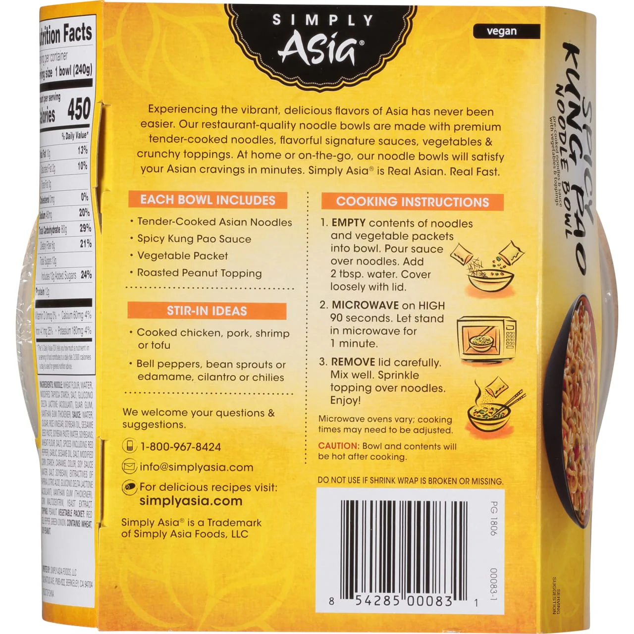 Simply Asia® Spicy Kung Pao Noodle Bowl, 8.5 oz (6-Pack) - Image 6