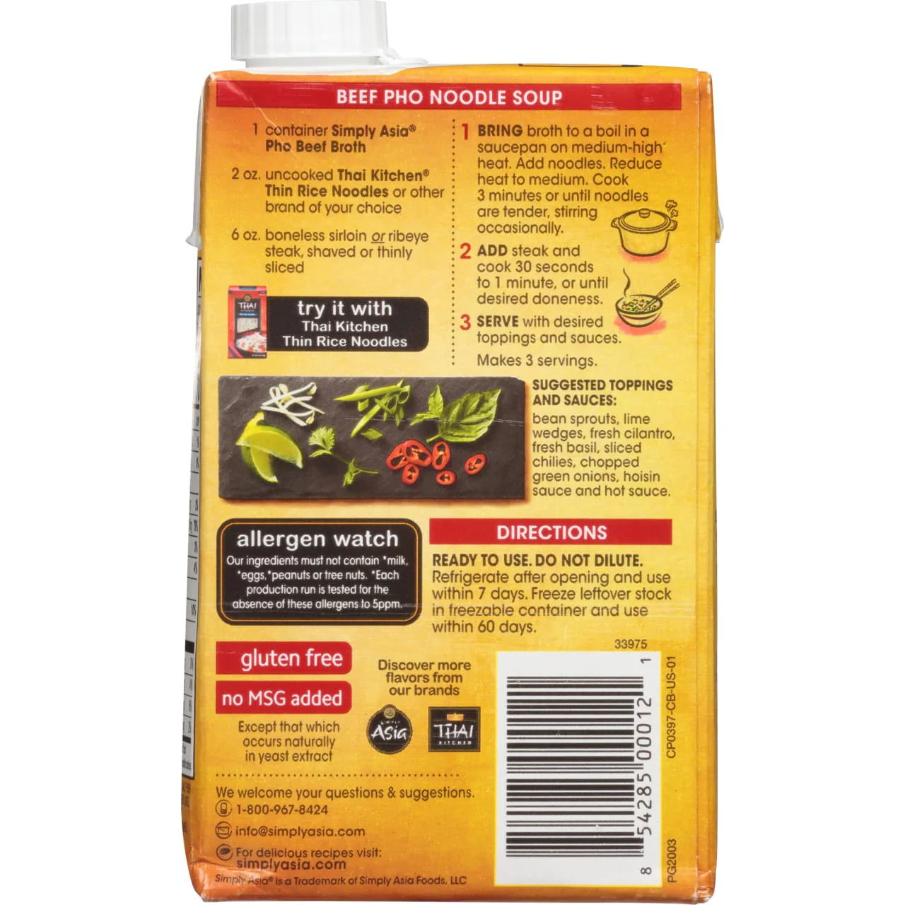 Simply Asia® Vietnamese Inspired Pho Beef Broth, 26 fl oz - Image 8