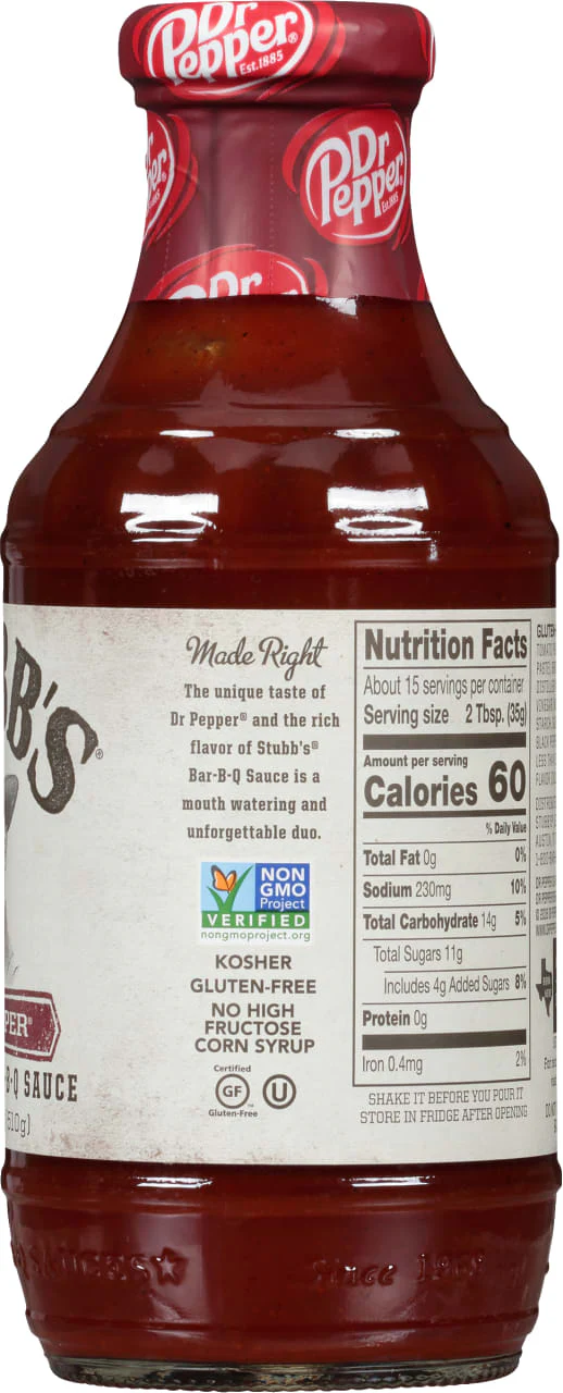 Stubb's® Dr Pepper Barbecue Sauce, 18 oz - Image 6
