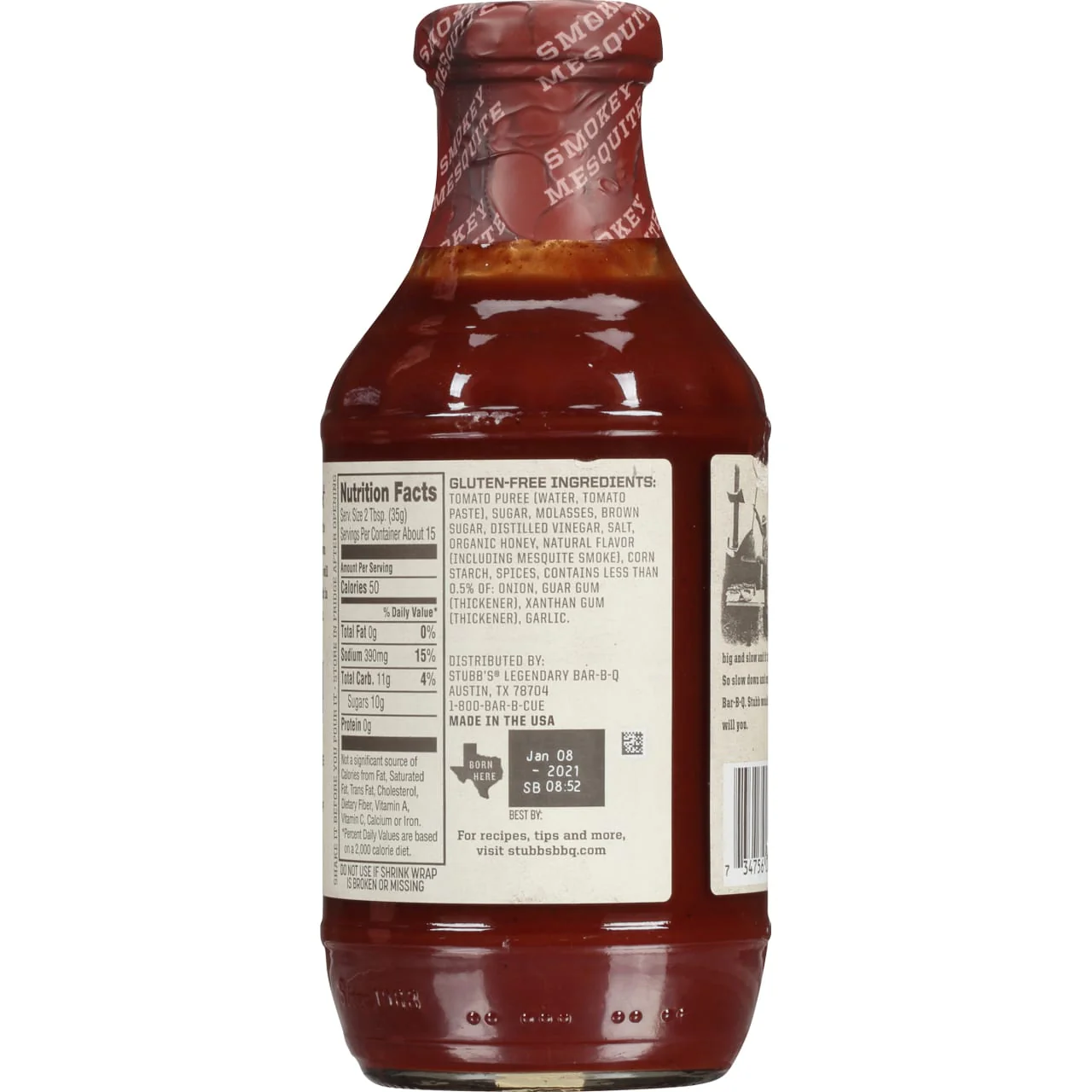 Stubb's® Smokey Mesquite Barbecue Sauce, 18 oz - Image 8