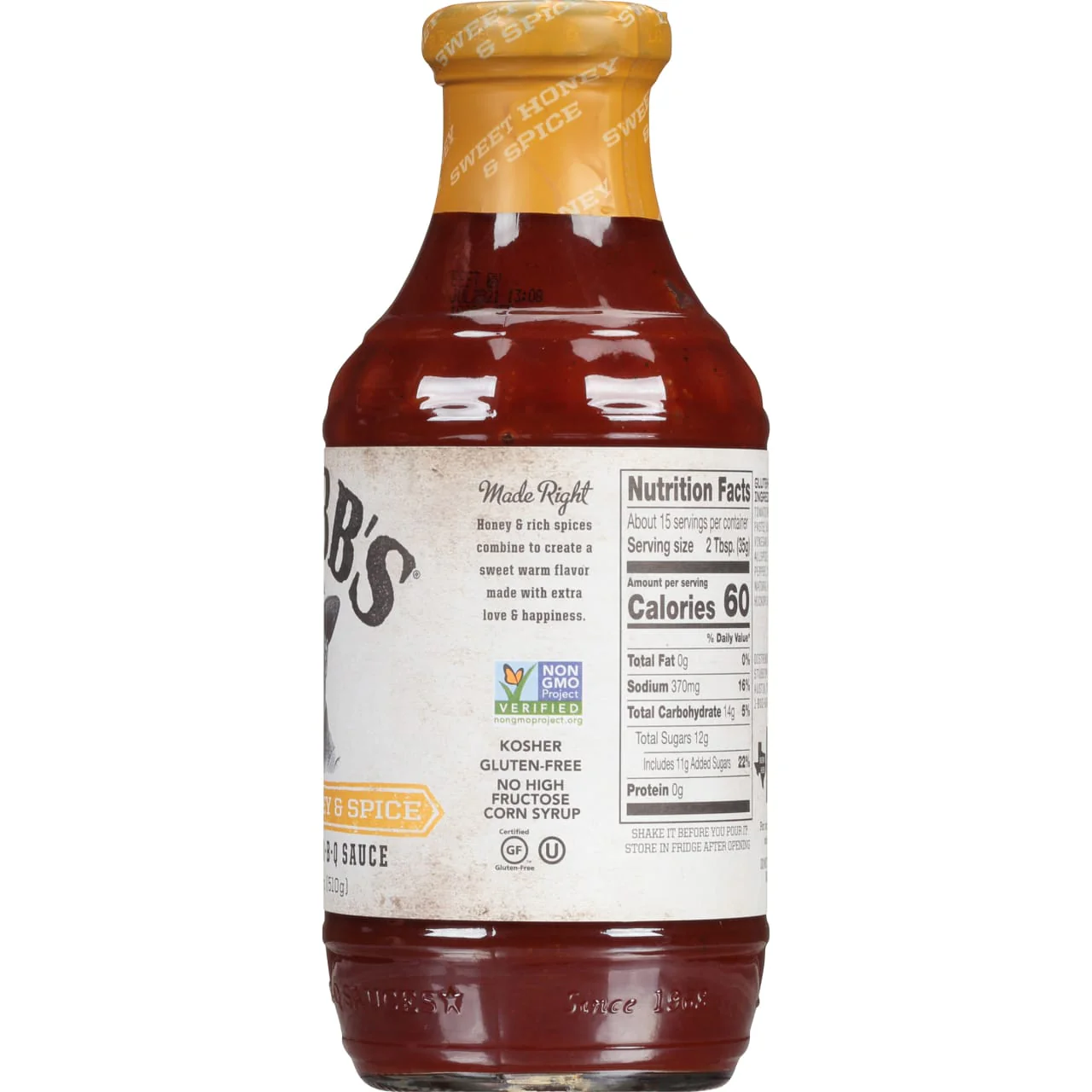 Stubb's® Sweet Honey & Spice Legendary Bar B Q Sauce, 18 oz - Image 8