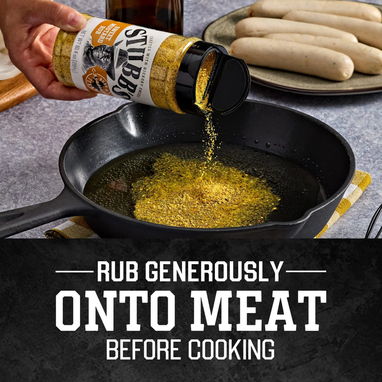 Stubb's® Sweet Mustard Rub, 10.4 oz - Image 4