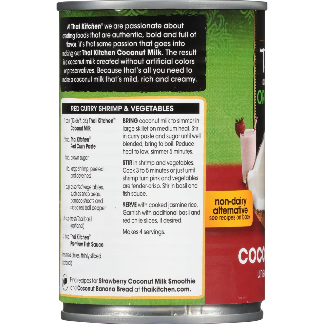 Thai Kitchen® Organic Unsweetened Coconut Milk, 13.66 fl oz - Image 4