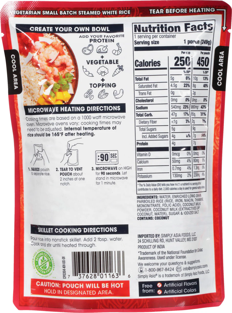 Thai Kitchen® Ready to Heat Coconut Rice, 8.8 oz - Image 7