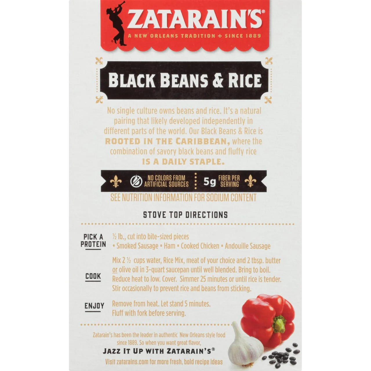 Zatarain's® Black Beans & Rice Dinner Mix, 7 oz - Image 4