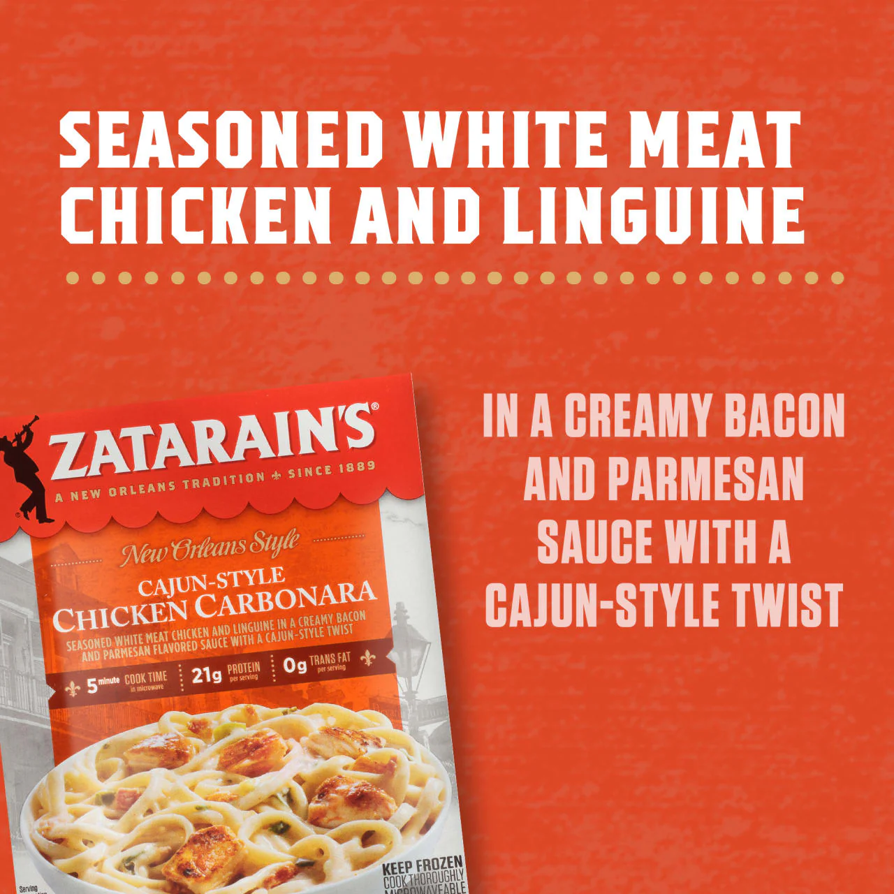Zatarain's® Frozen Cajun-Style Chicken Carbonara, 10.5 oz - Image 16