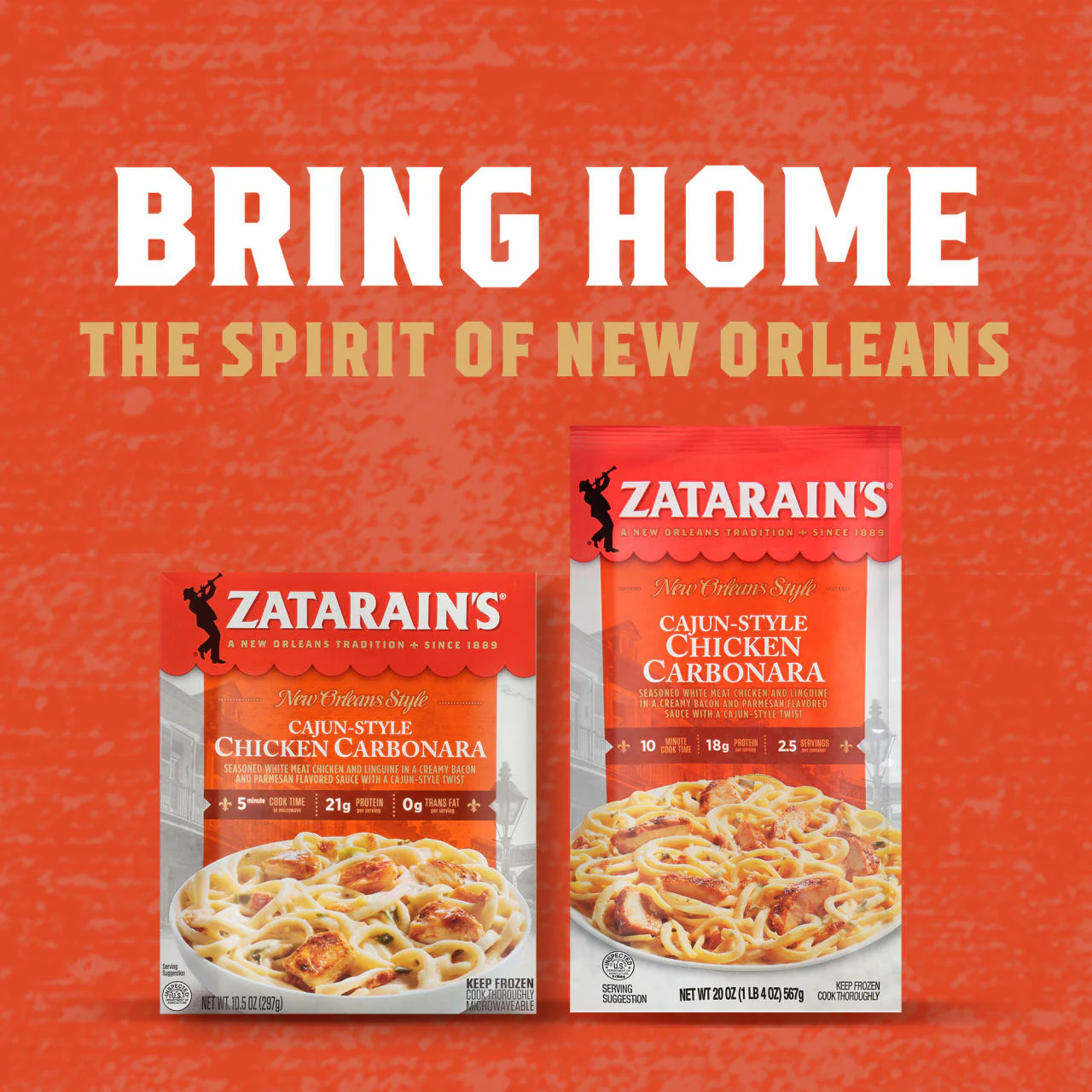 Zatarain's® Frozen Cajun-Style Chicken Carbonara, 10.5 oz - Image 18
