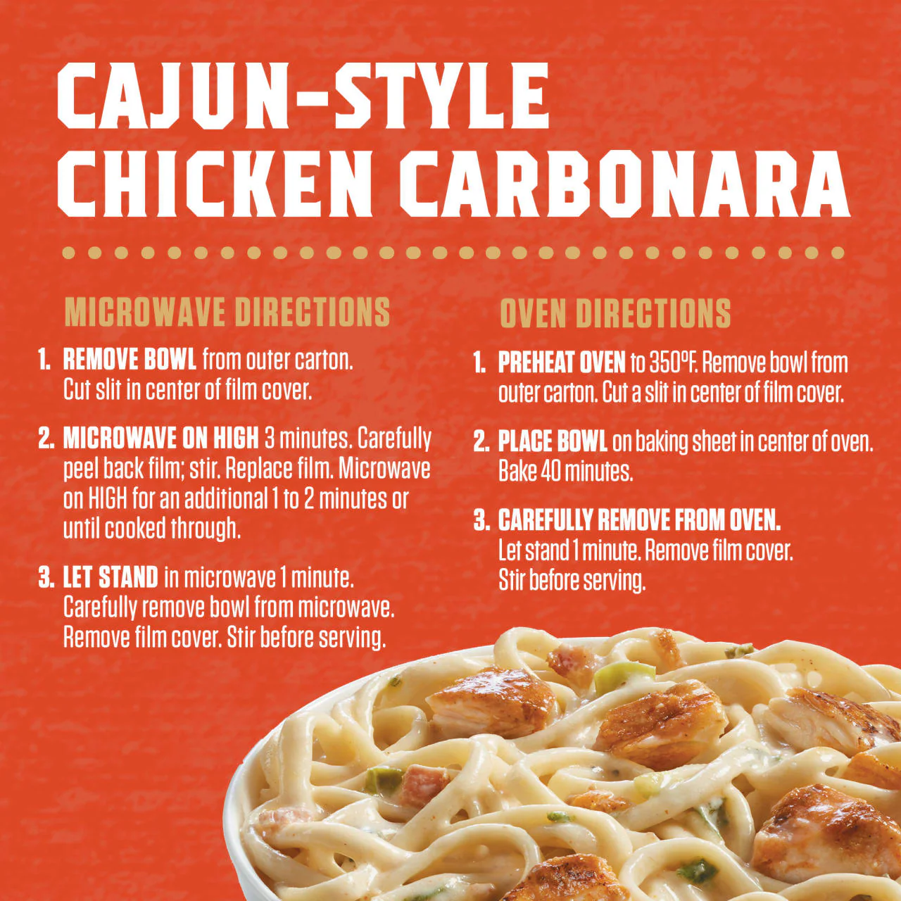 Zatarain's® Frozen Cajun-Style Chicken Carbonara, 10.5 oz - Image 6