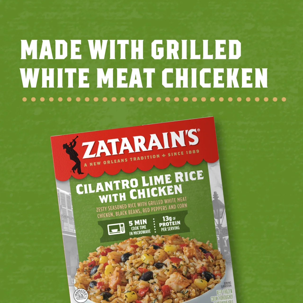 Zatarain's® Frozen Cilantro Lime Rice with Chicken Bowl, 10.5 oz - Image 14