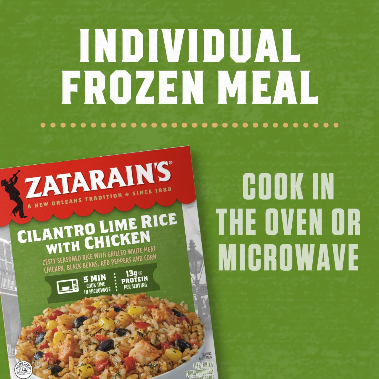 Zatarain's® Frozen Cilantro Lime Rice with Chicken Bowl, 10.5 oz - Image 4