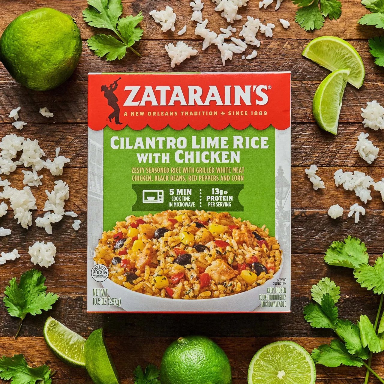 Zatarain's® Frozen Cilantro Lime Rice with Chicken Bowl, 10.5 oz - Image 7