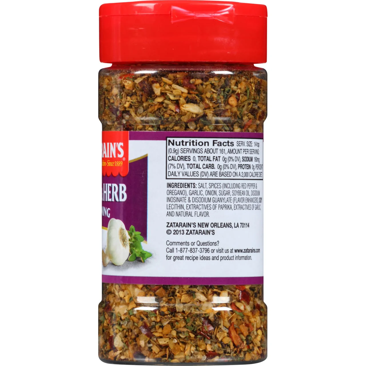 Zatarain's® Garlic & Herb Big & Zesty Spice Blend, 5.12 oz - Image 7