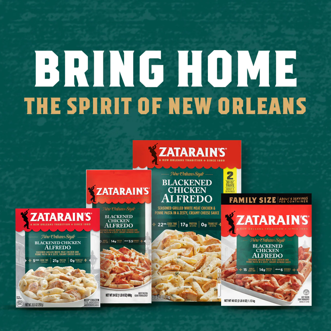 Zatarain's® Blackened Chicken Alfredo Frozen Dinner, 10.5 oz - Image 18