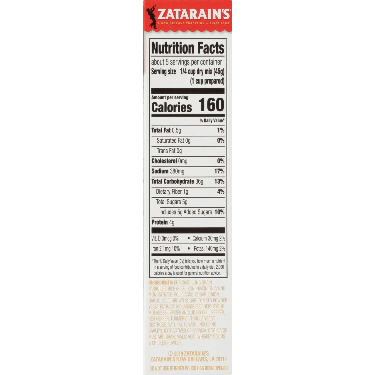 Zatarain's® Bourbon Chicken Flavored Rice, 8 oz - Image 5