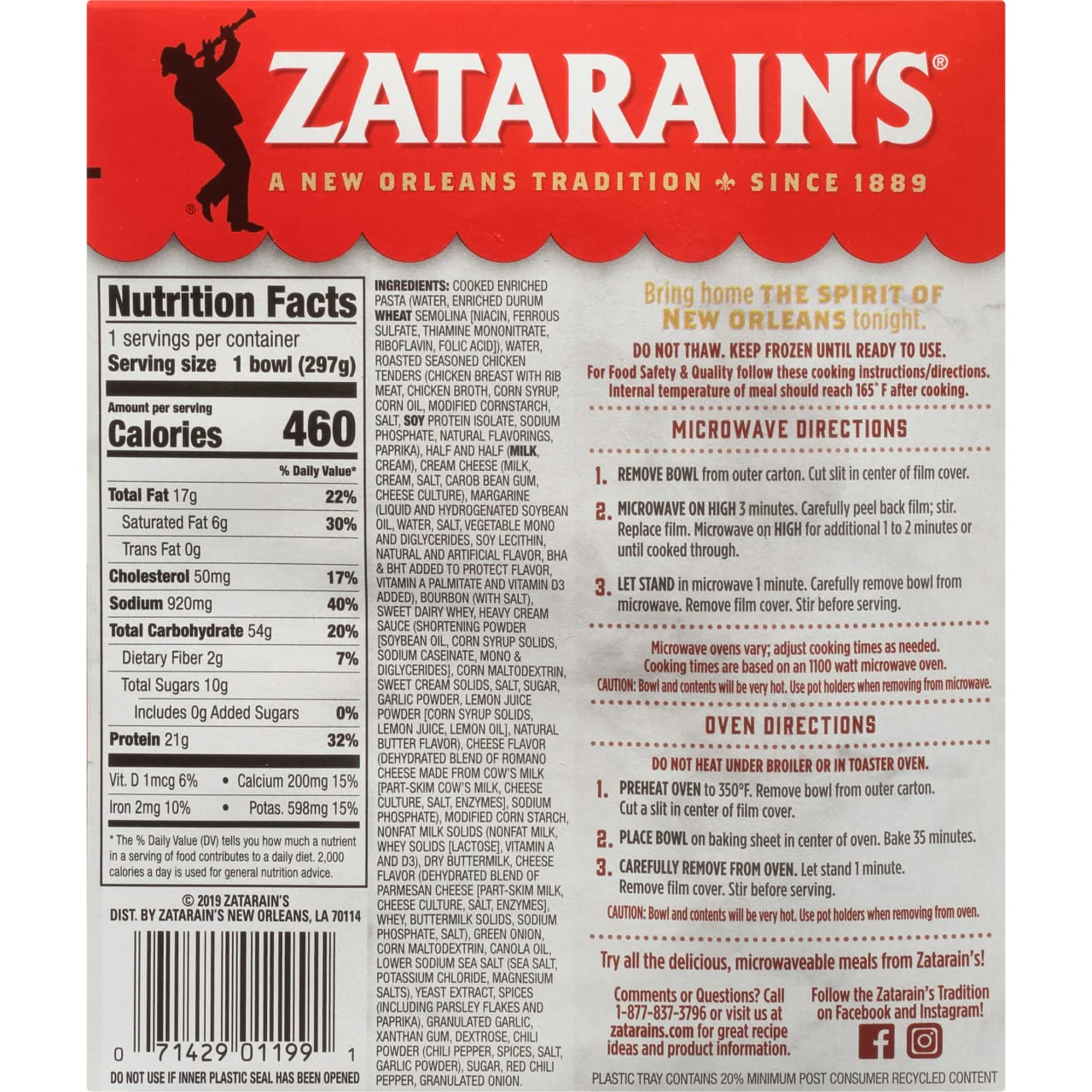 Zatarain's® Bourbon Chicken Pasta Bowl, 10.5 oz - Image 4
