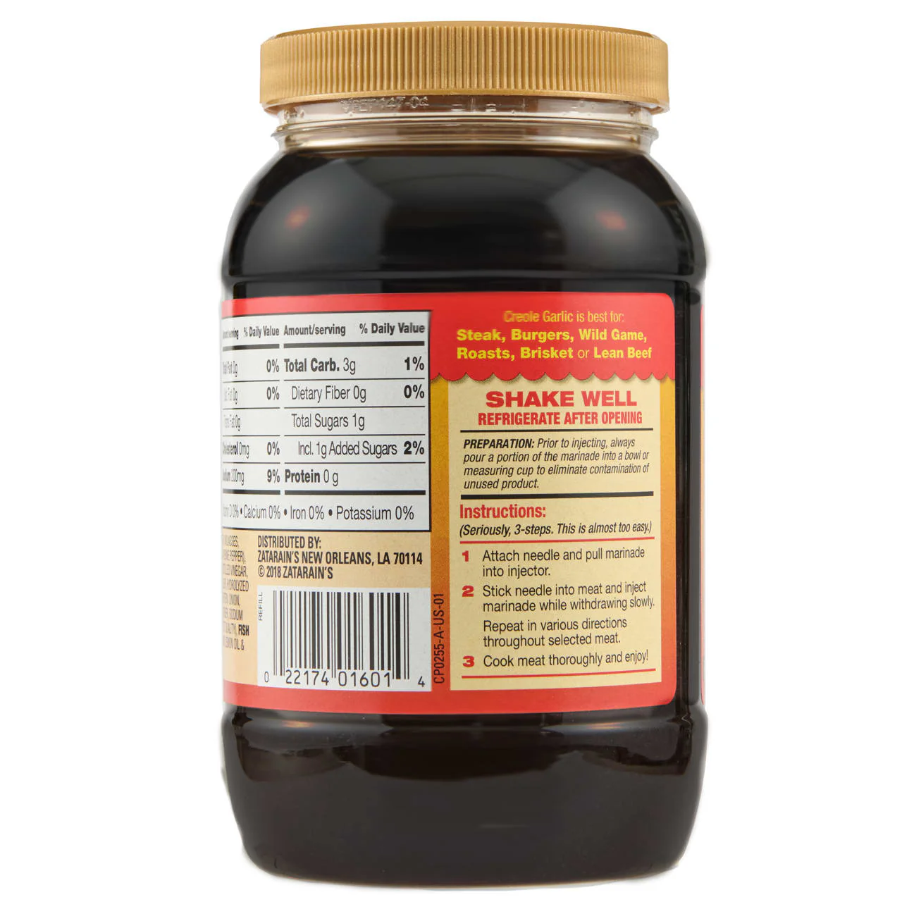 Zatarain's® Cajun Injectors® Creole Garlic Injectable Marinade Refill, 16 oz - Image 2