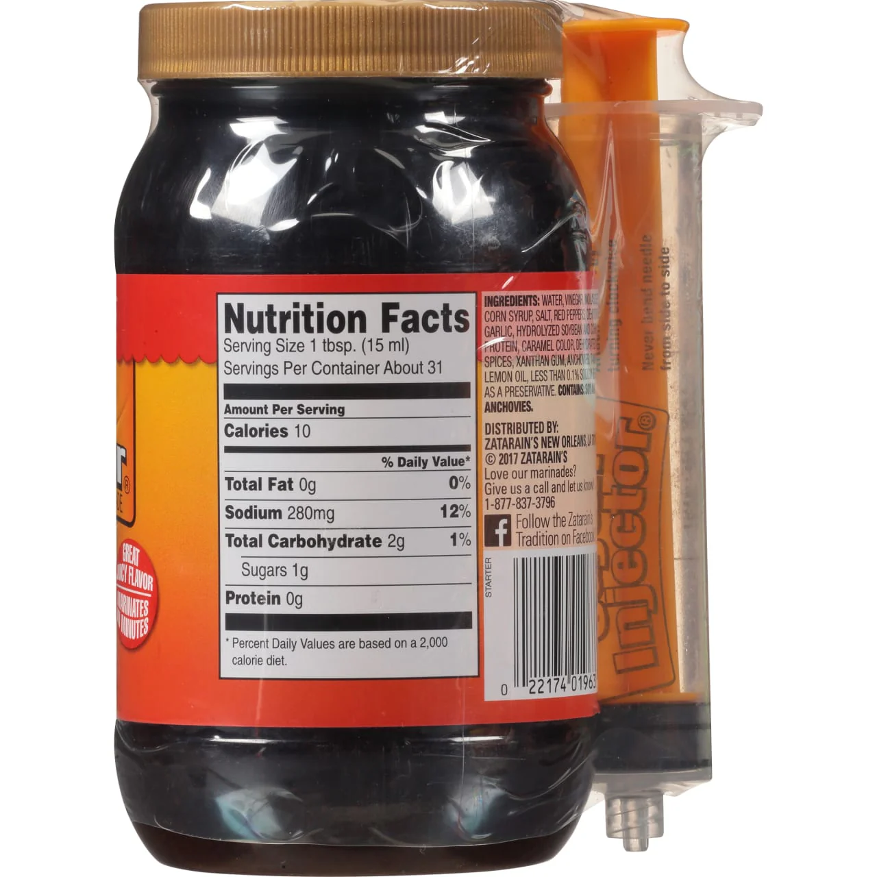 Zatarain's® Cajun Injectors® Creole Garlic Injectable Marinade with Injector, 16 oz - Image 9