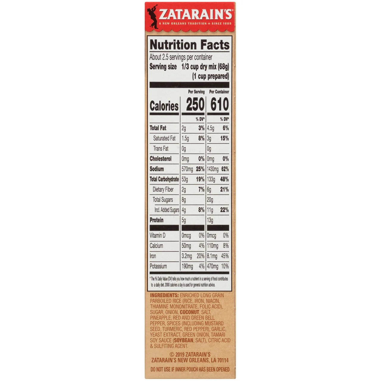 Zatarain's® Caribbean Rice Mix, 6 oz - Image 9
