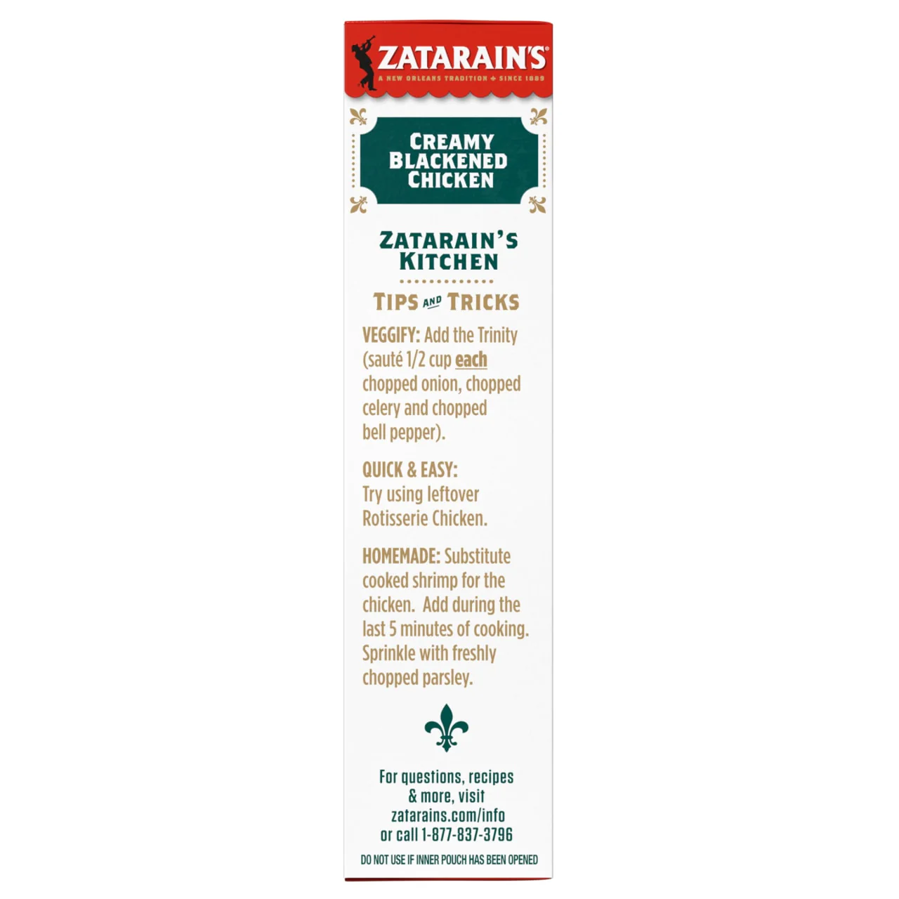 Zatarain's® Creamy Blackened Chicken Rice Mix, 8 oz - Image 10