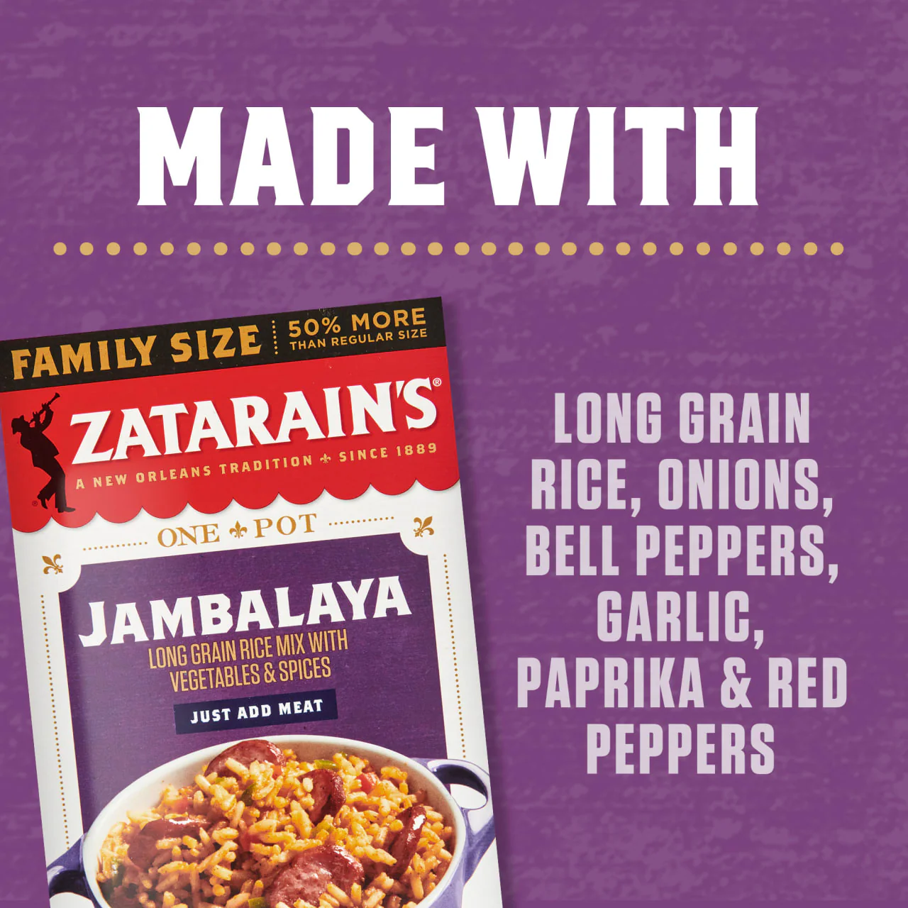 Zatarain's® Family Size Jambalaya Rice Dinner Mix, 12 oz - Image 18