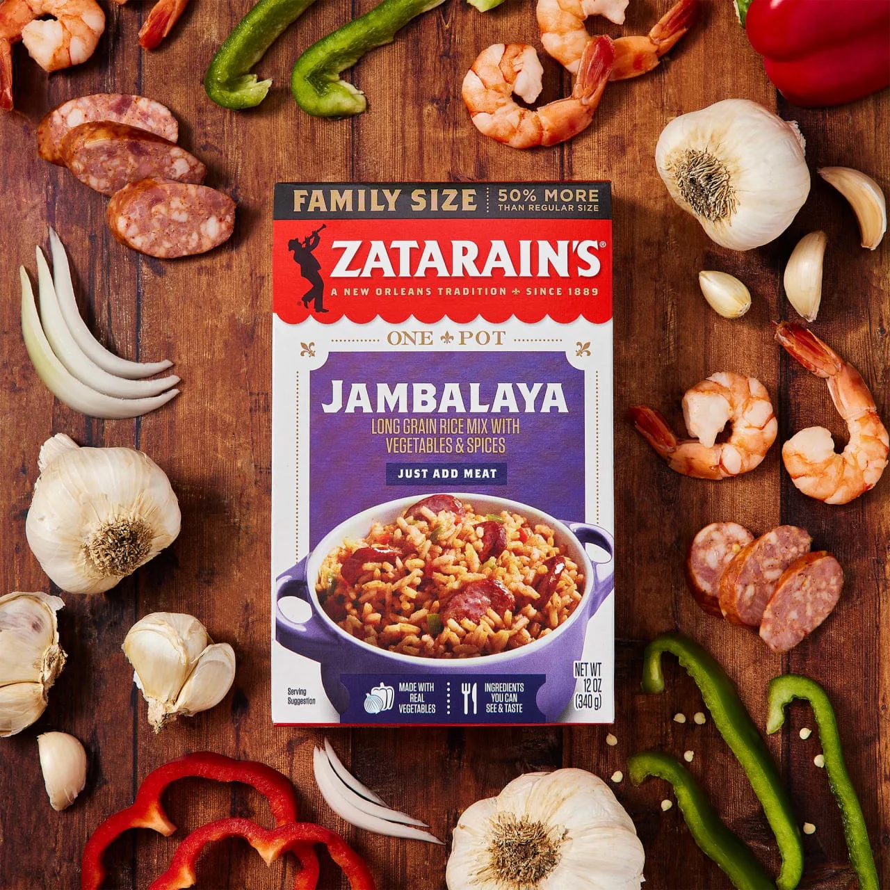 Zatarain's® Family Size Jambalaya Rice Dinner Mix, 12 oz - Image 7