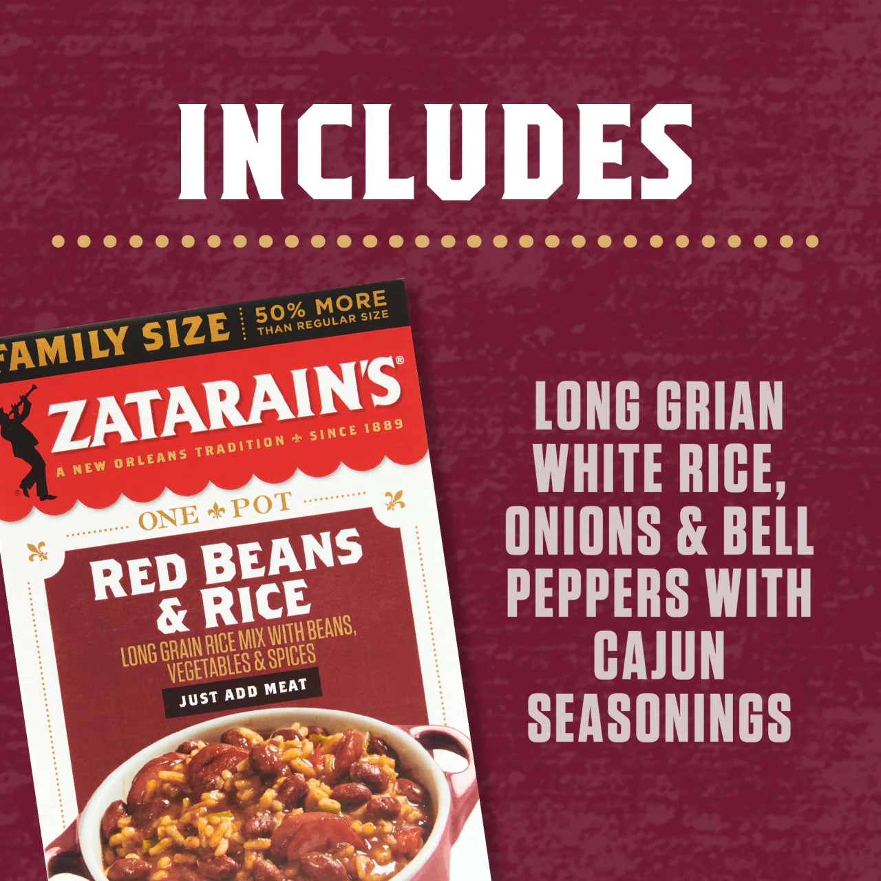 Zatarain's® Family Size Red Beans & Rice, 12 oz - Image 3