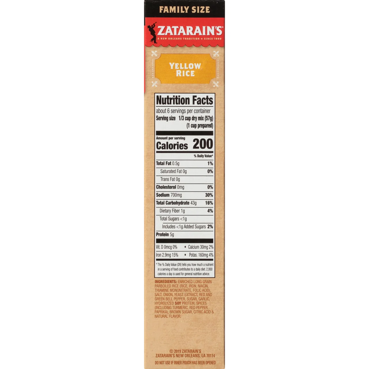 Zatarain's® Family Size Yellow Rice, 12 oz - Image 7