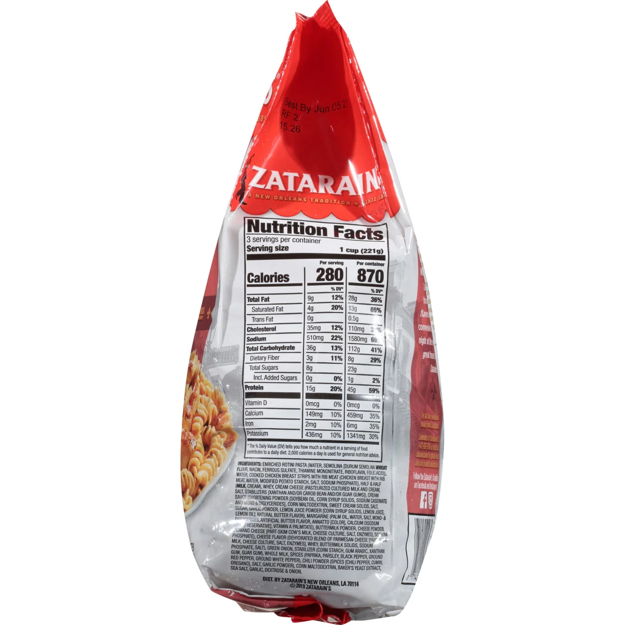Zatarain's® Frozen Creamy Cajun Style Pasta, 24 oz - Image 3